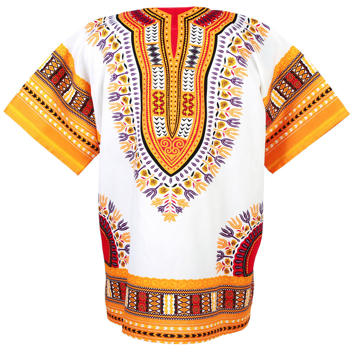 White And Yellow Colorful African Dashiki Shirt Dashiki Shirt African