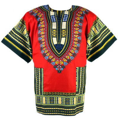 Black Traditional African Print Unisex Dashiki Shirt Small to 7XL Plus Size 