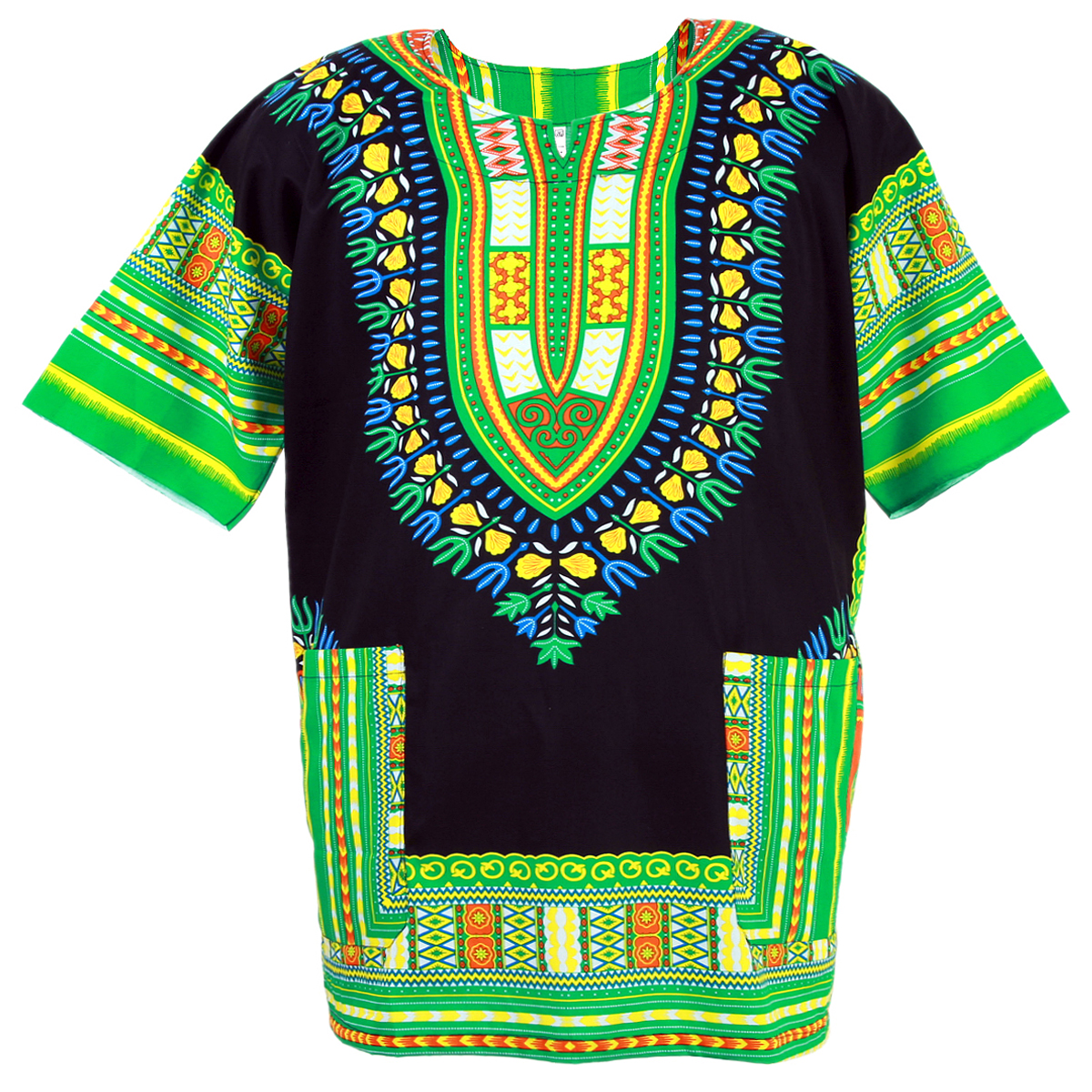 Black and Lime Colorful African Dashiki Shirt for men and dashiki ...