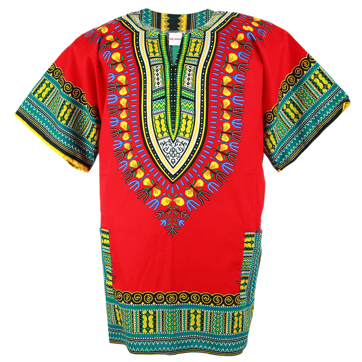 Red Plus Size African Dashiki Shirt Print Unisex - Dashiki Shirt African
