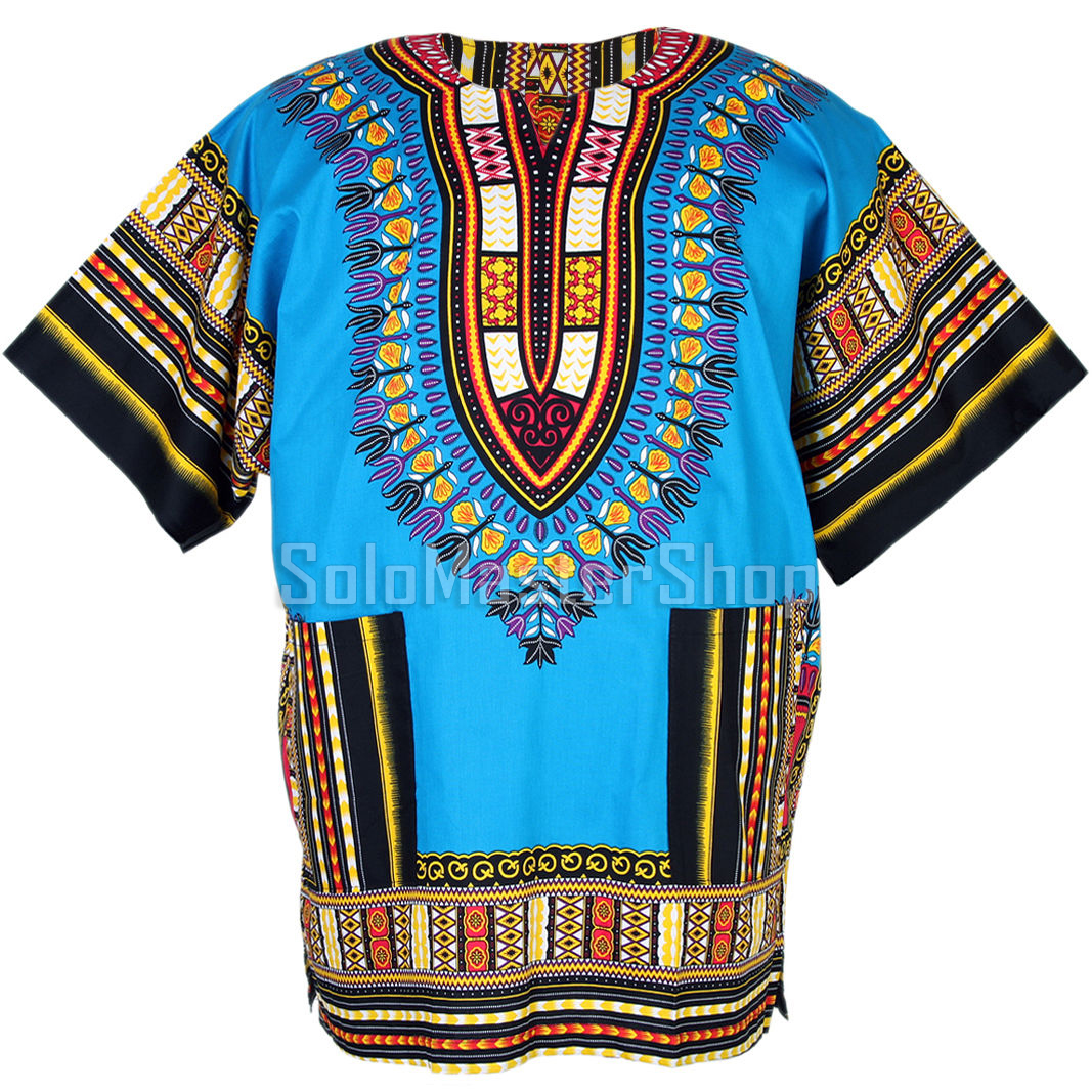 Lichtblauw Dashiki shirt Overhemd voor dames en heren (Copy) - Dashiki ...
