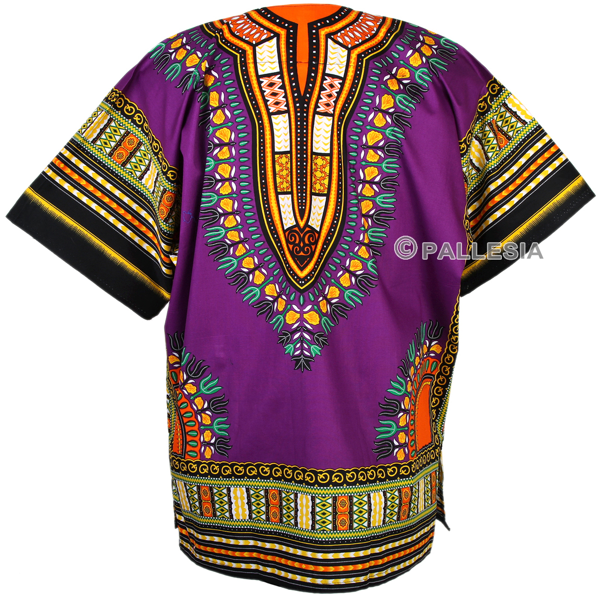 Purple Plus Size African Dashiki Shirt Print Unisex Dashiki Shirt African